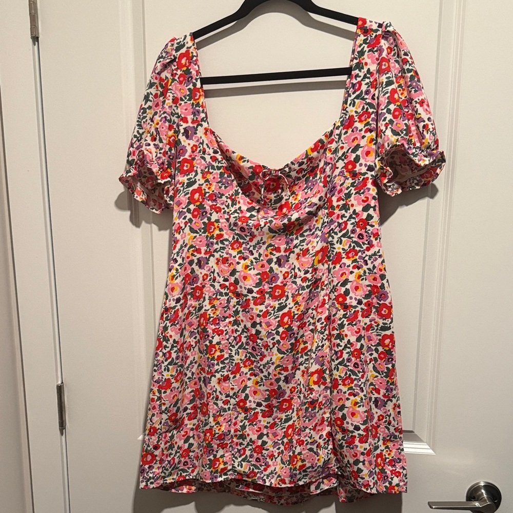 Park & Fifth Floral Mini Dress - Red and Pink